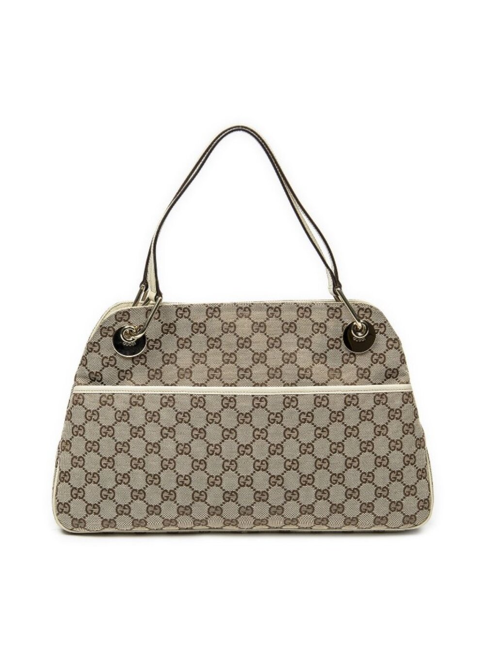 Gucci Eclipse to Ivory Beige GG Canvas Messenger Bag